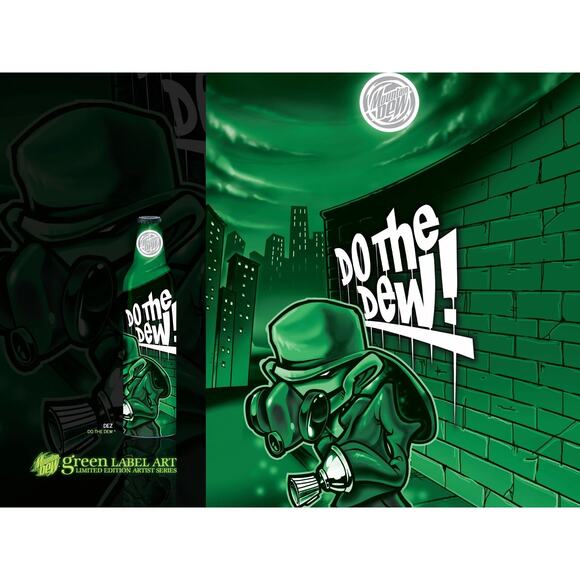 Mountain Dew Green Label Art Do The Dew! 16oz Full Bottle - Picture 5 of 6